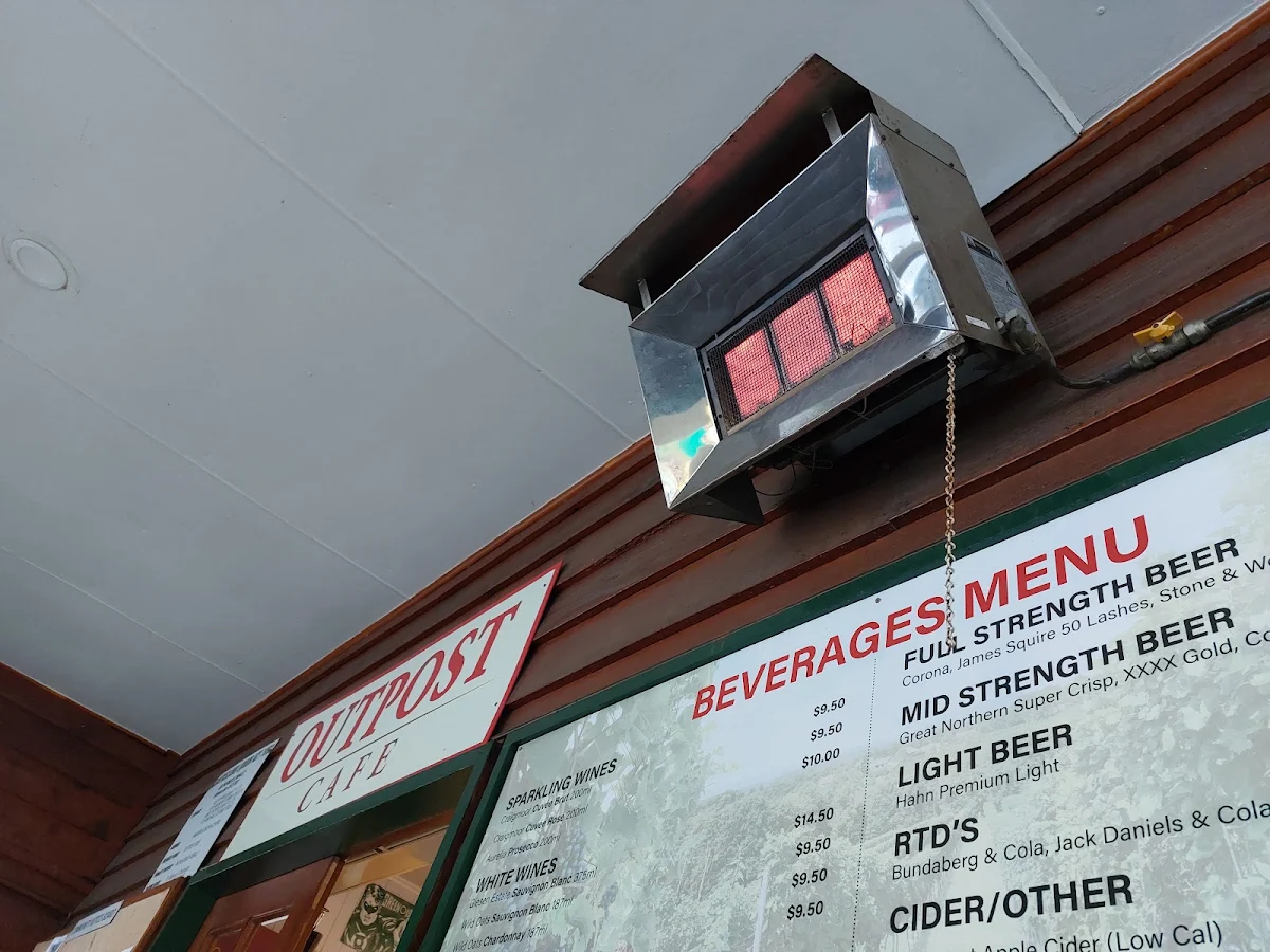 Menu, The Outpost Cafe