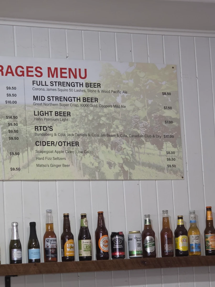 Menu, The Outpost Cafe