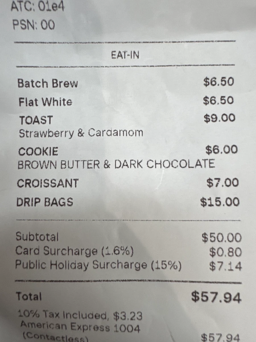 Menu, LITTLE CARDIGAN