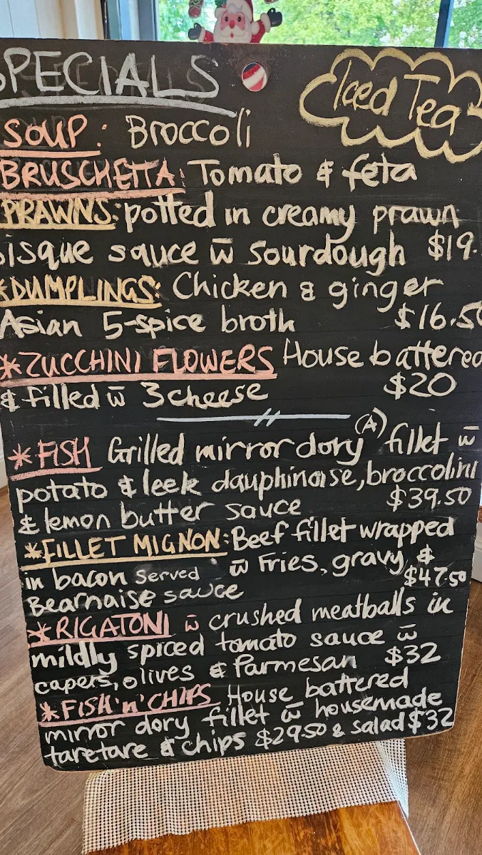 Menu, Farmgate Restaurant Nowra