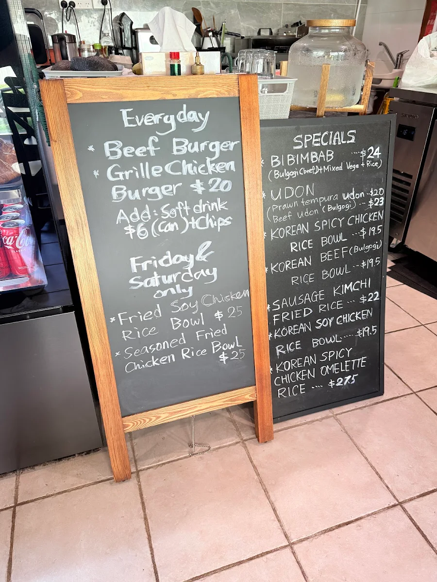 Menu, Wollstonecraft Cafe
