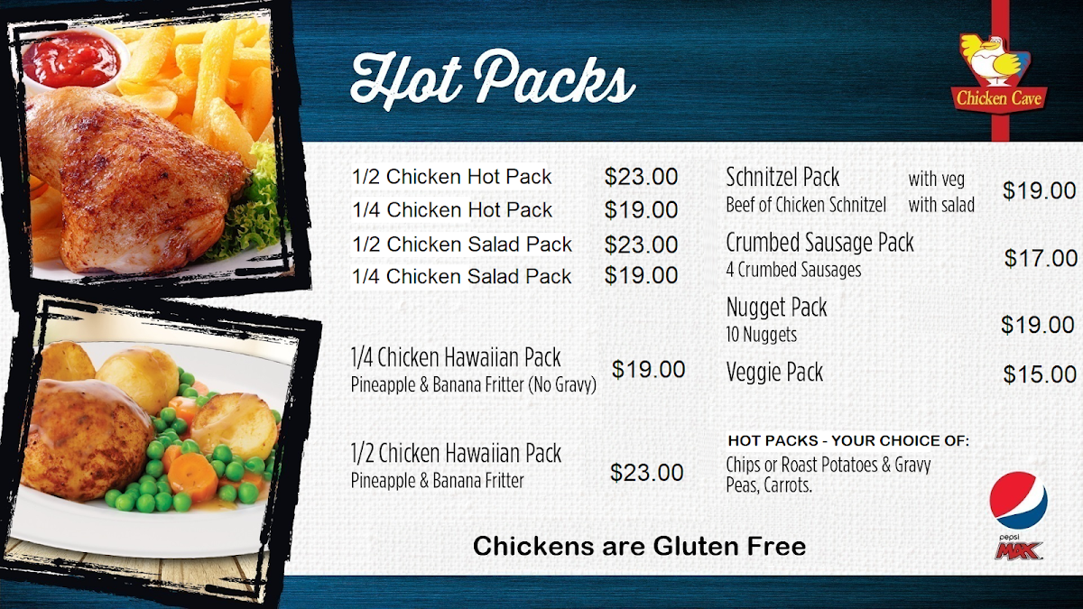 Menu, CHICKEN CAVE
