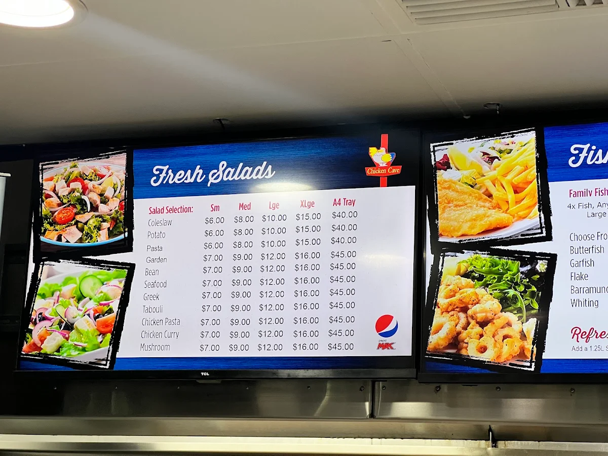 Menu, CHICKEN CAVE