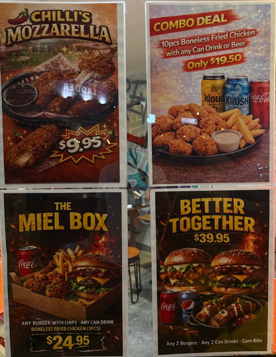 Menu, Miel Container Runcorn