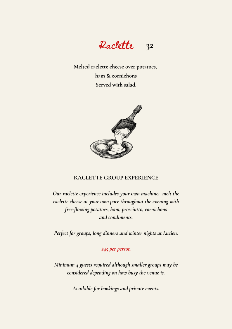 Menu, Lucien - Wine Bar