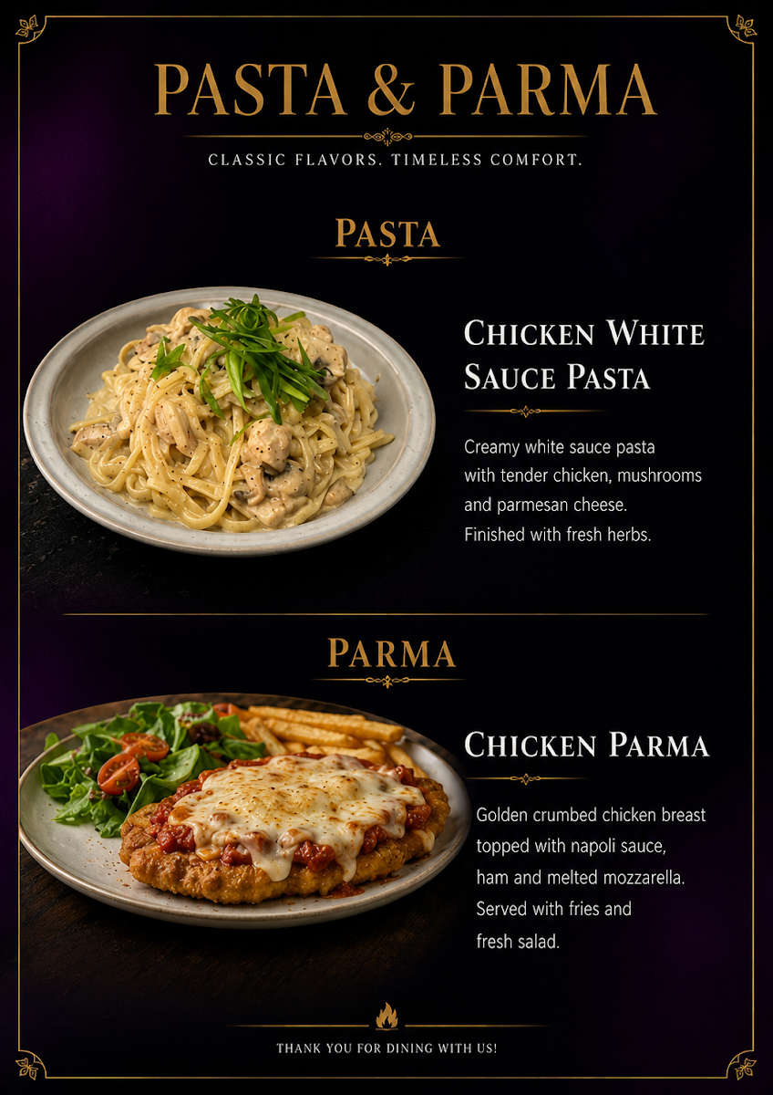Menu, Chamman Restaurant & shisha cafe