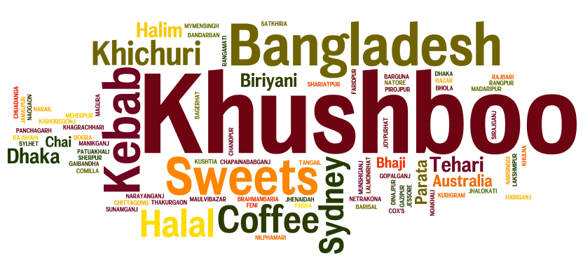 Menu, Khushboo Sweets and Restaurant