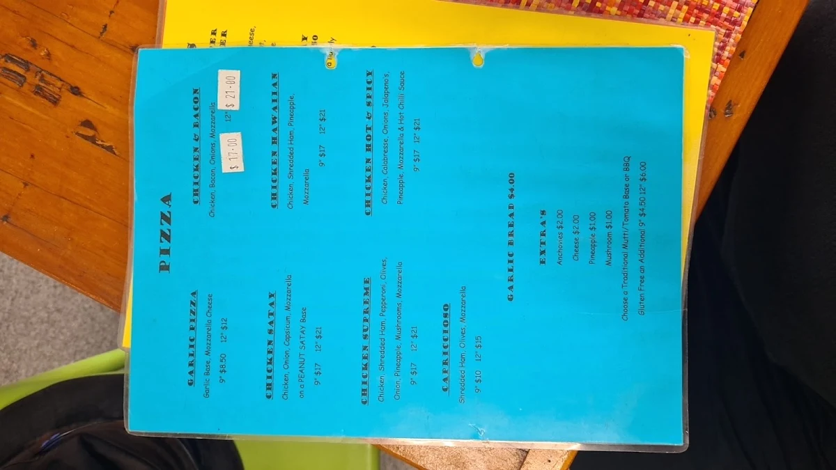 Menu, Old MILL STORE WALLAVILLE