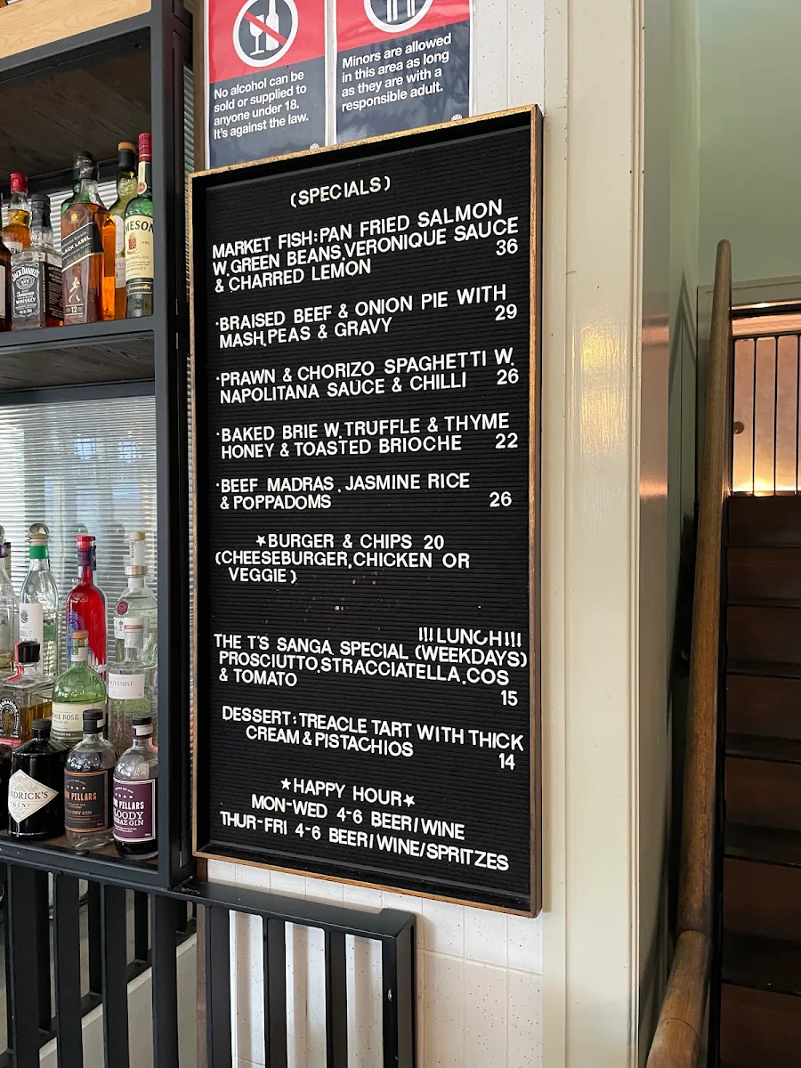 Menu, The Terminus Pyrmont