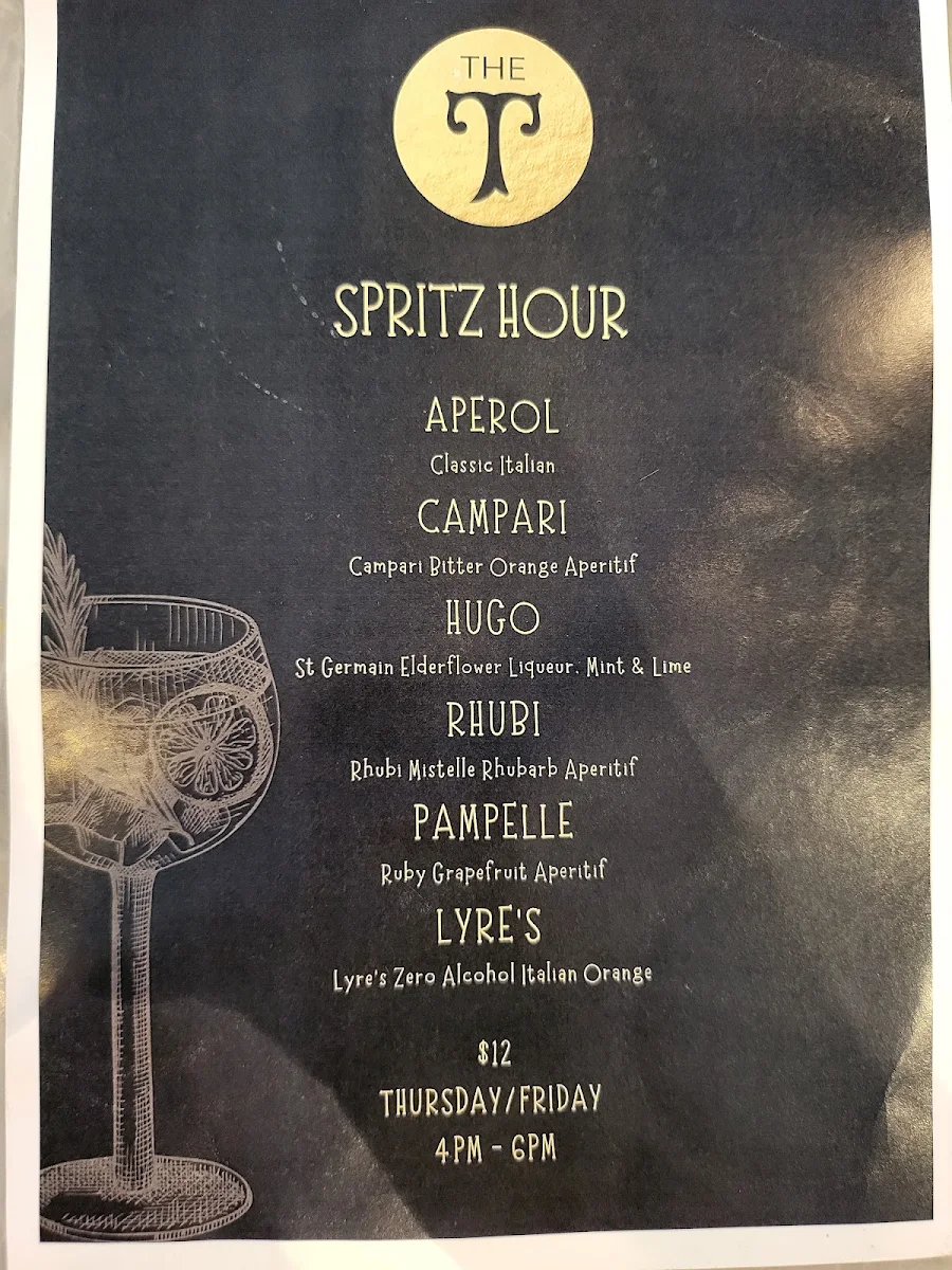Menu, The Terminus Pyrmont