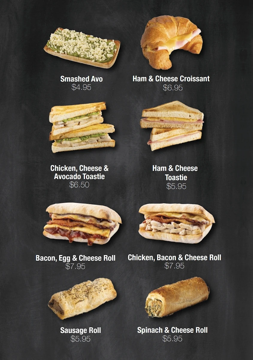 Menu, Hammerich's Coffee Toowoomba Drive Thru