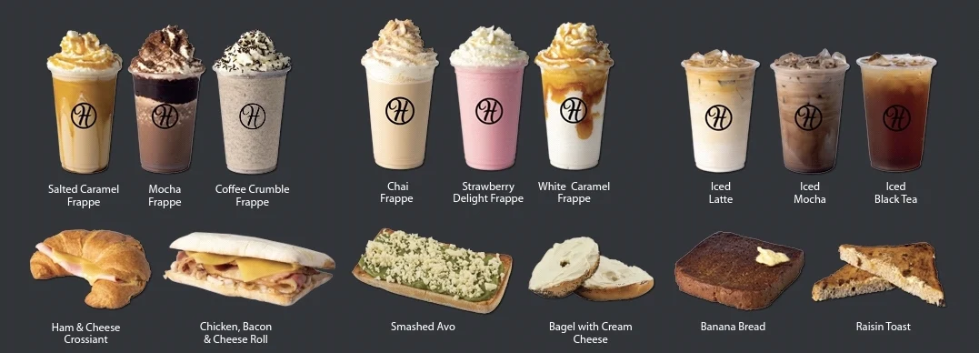 Menu, Hammerich's Coffee Toowoomba Drive Thru