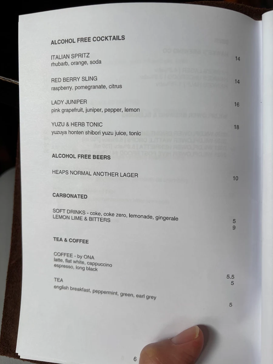 Menu, OTIS Dining Hall