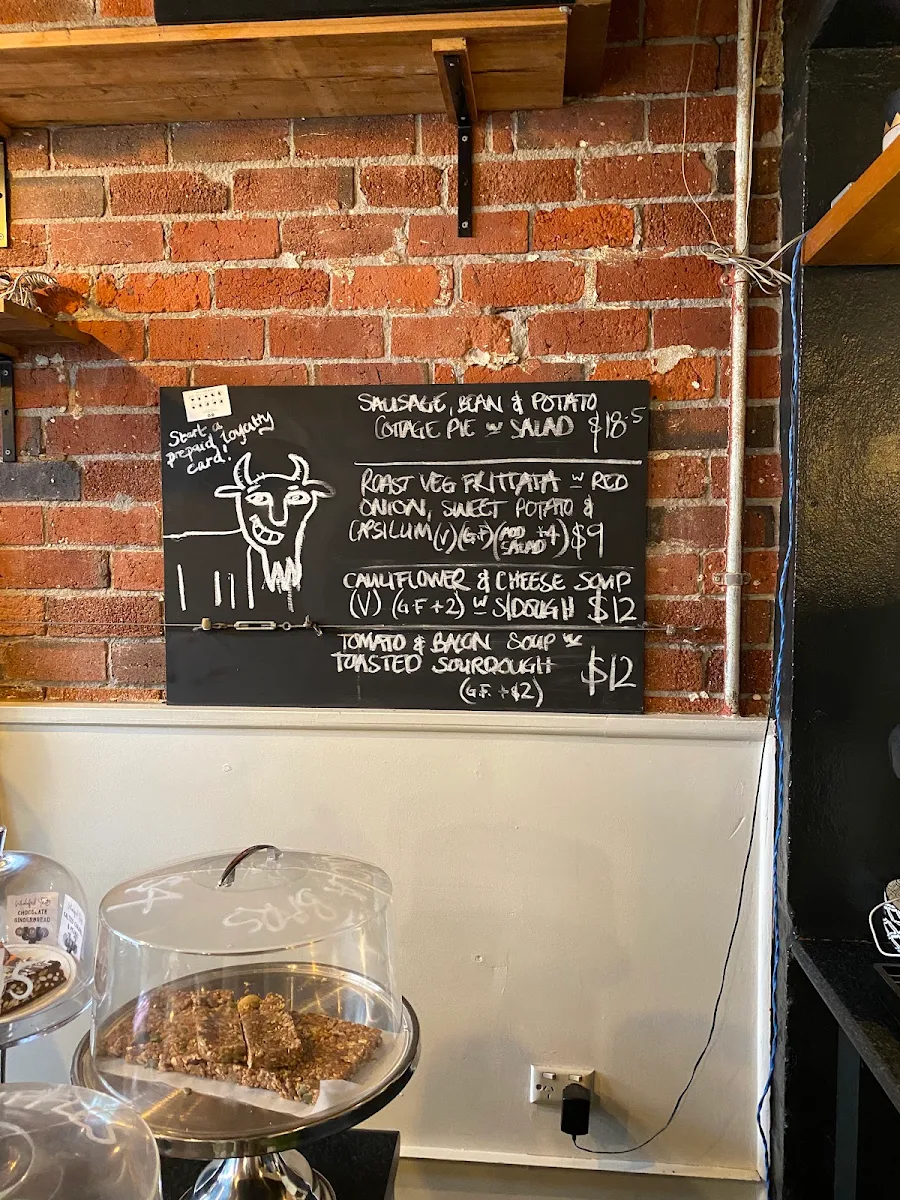 Menu, The Anxious Goat