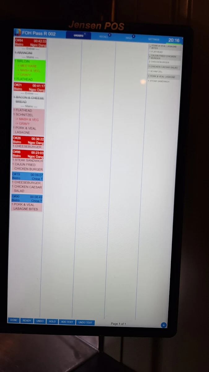 Menu, Warners Bay Hotel