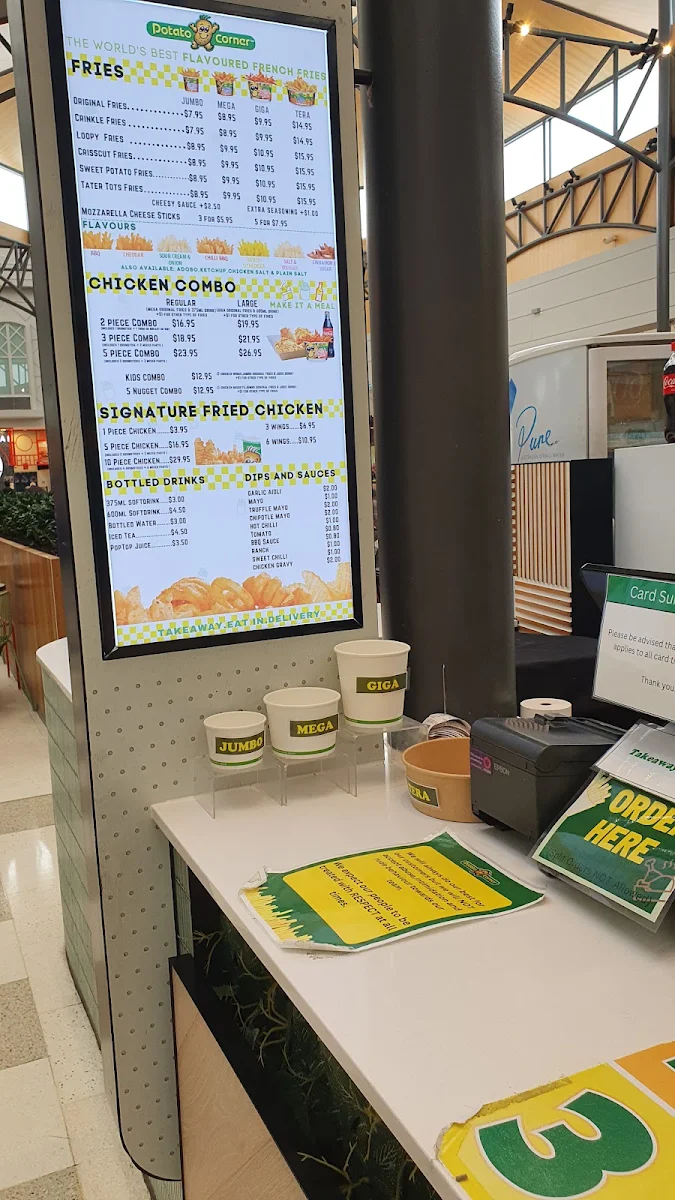 Menu, Potato Corner