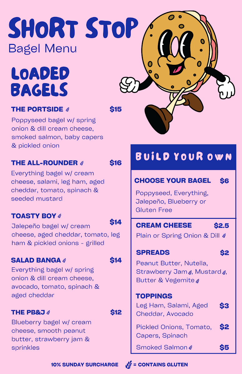 Menu, The Ballpark Portside