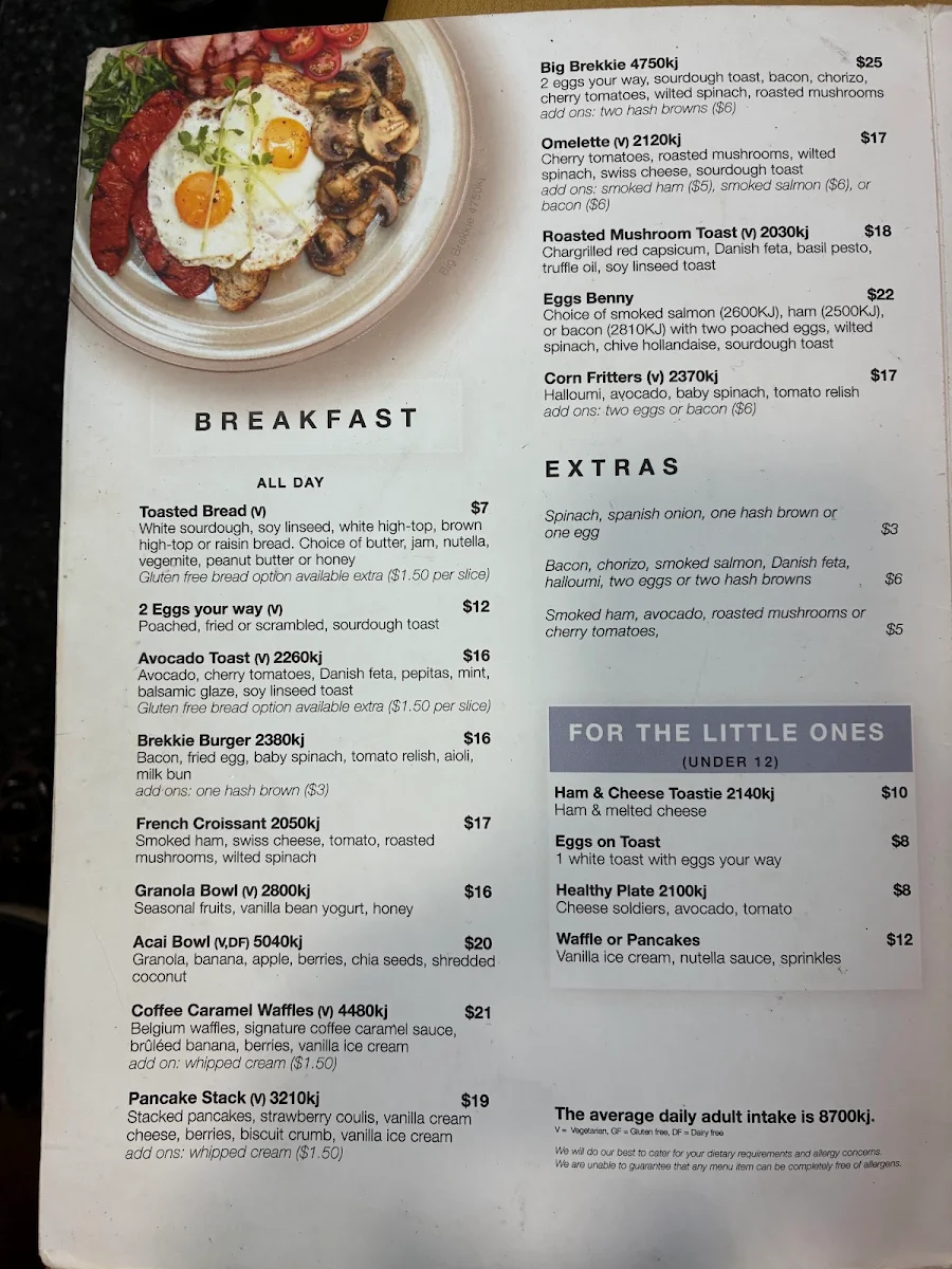 Menu, The Coffee Emporium Willows