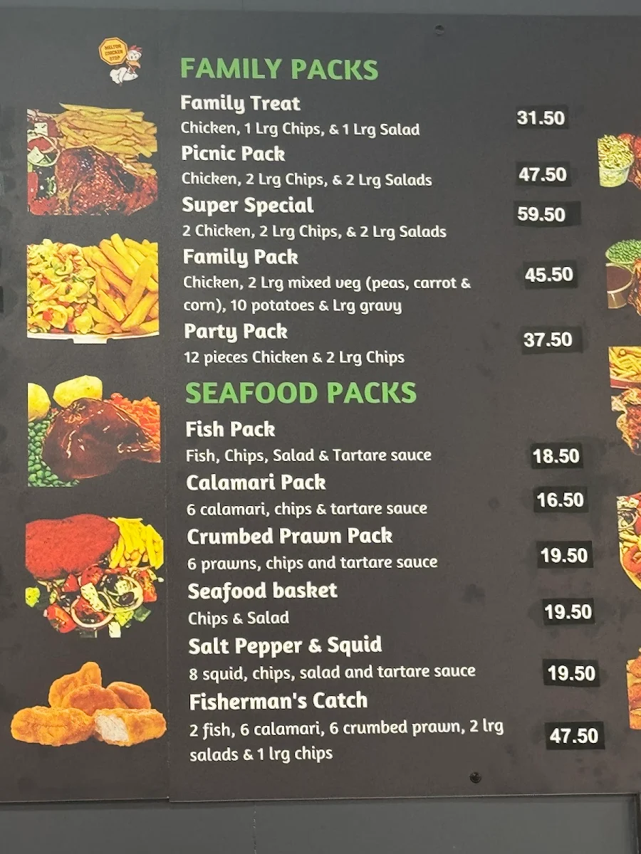 Menu, Melton Chicken Stop - 100% Halal