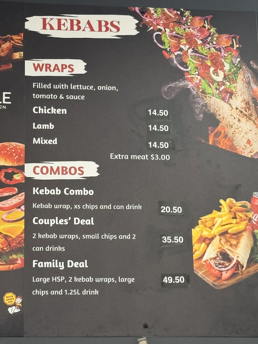 Menu, Melton Chicken Stop - 100% Halal