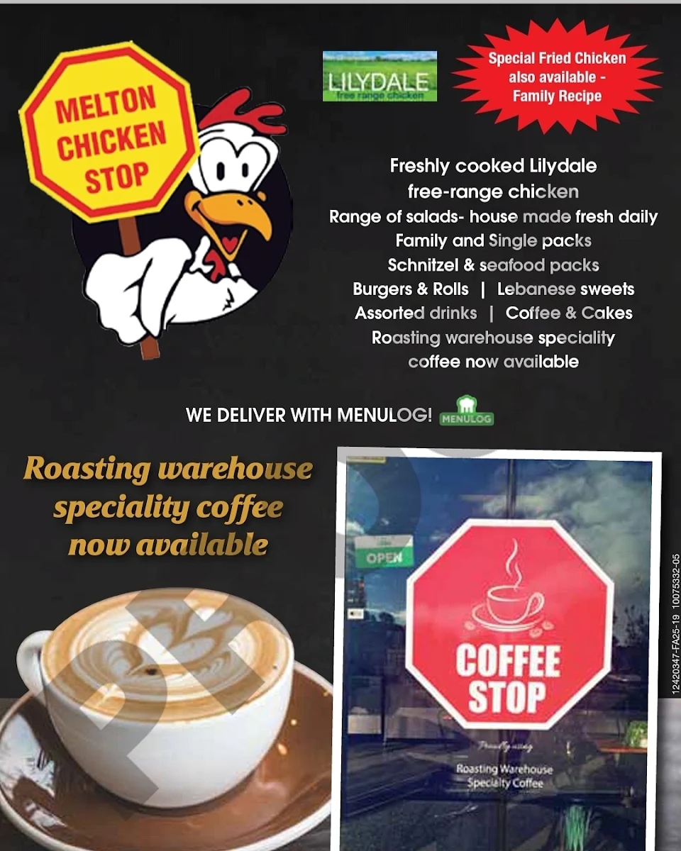 Menu, Melton Chicken Stop - 100% Halal