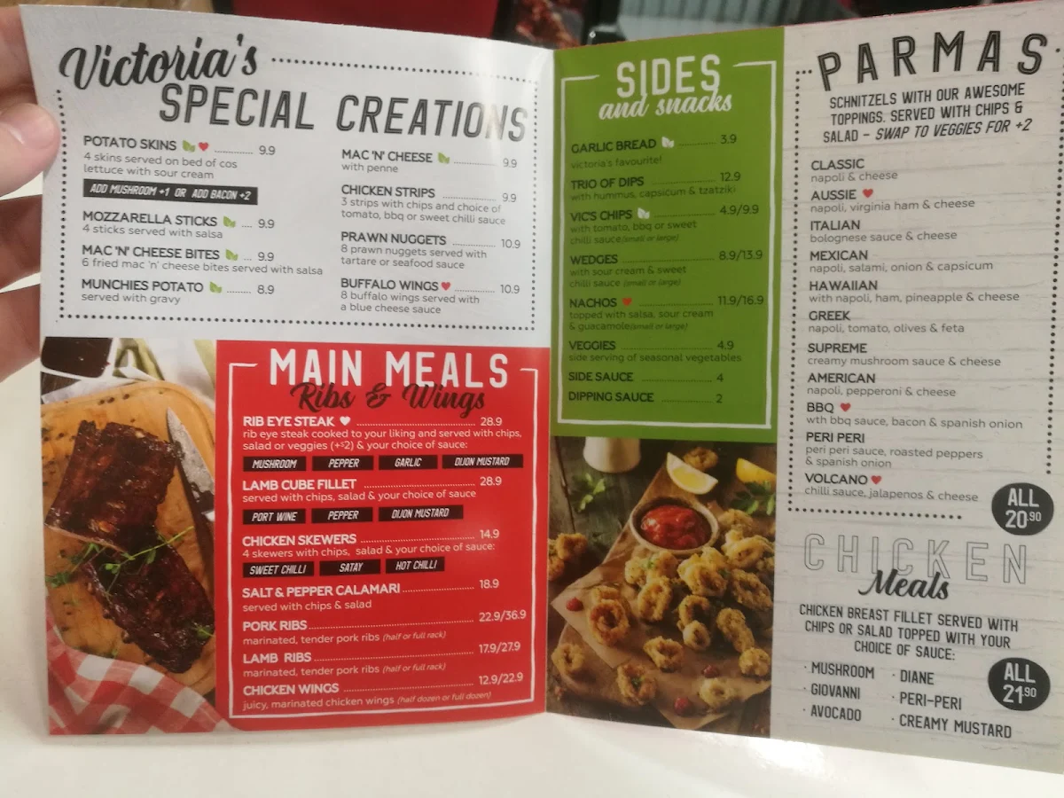 Menu, Victoria's Pizza ‘N’ Beyond - Melton
