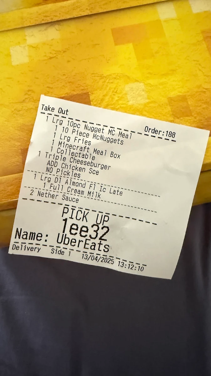 Menu, McDonald's Hawthorn