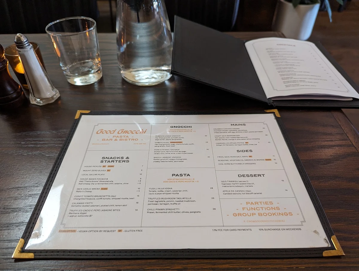 Menu, Good Gnocchi