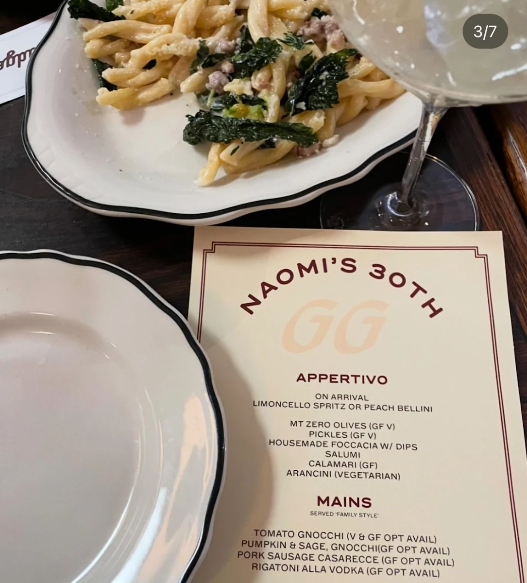 Menu, Good Gnocchi