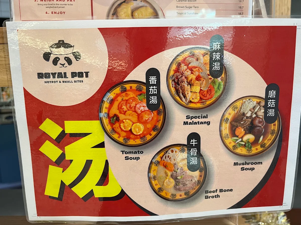 Menu, Royal Pot