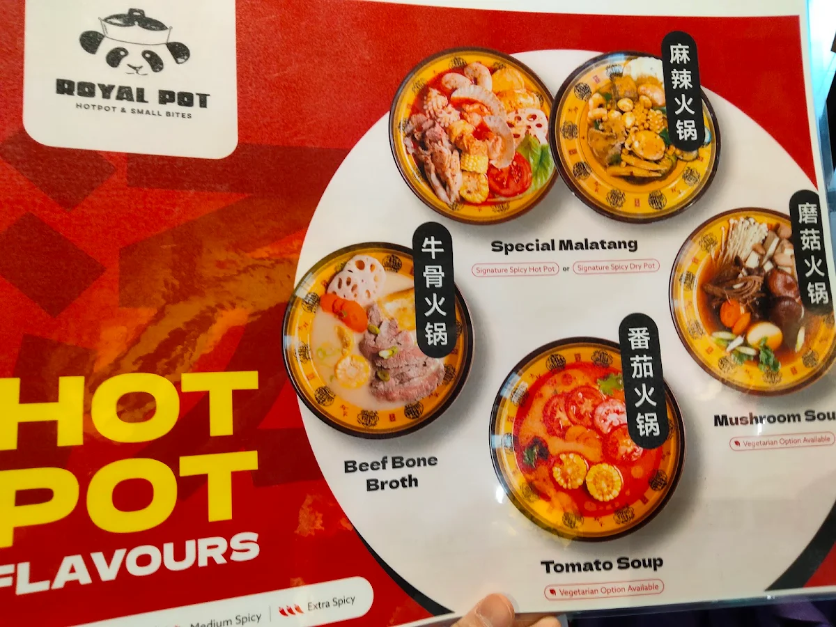 Menu, Royal Pot