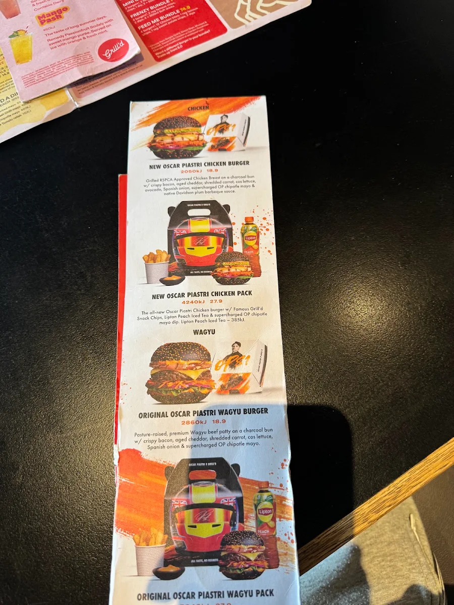 Menu, Grill'd Burgers - Point Cook