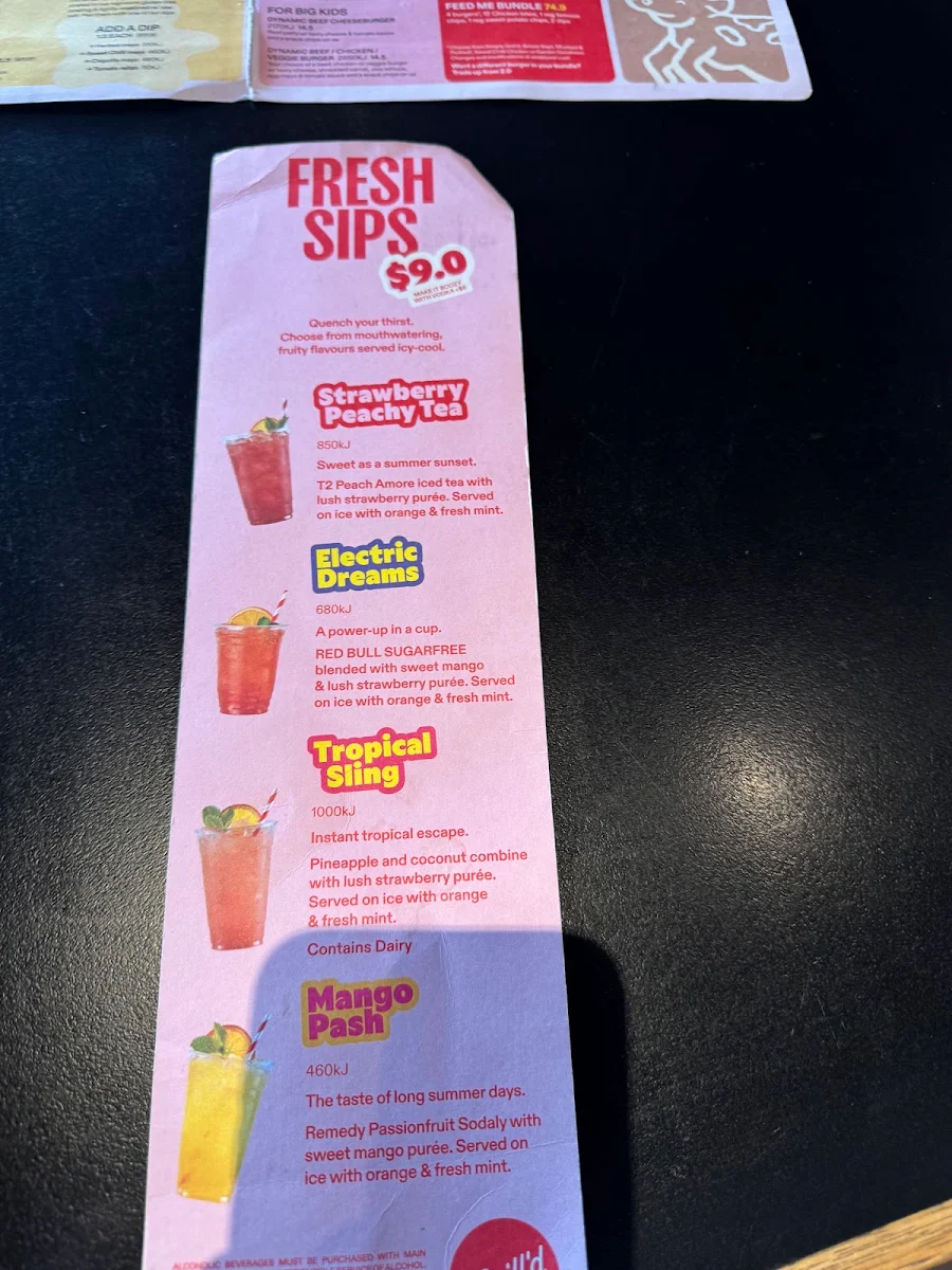 Menu, Grill'd Burgers - Point Cook
