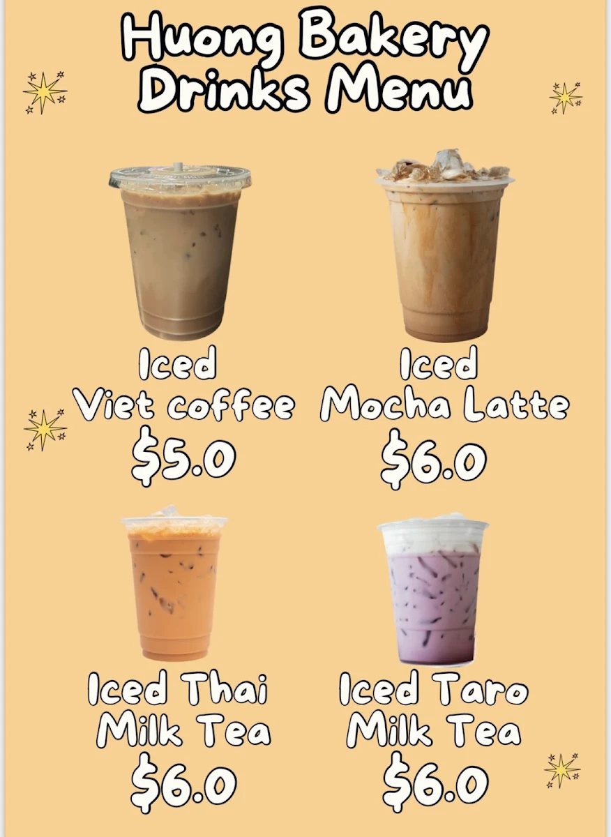 Menu, Huong Bakery