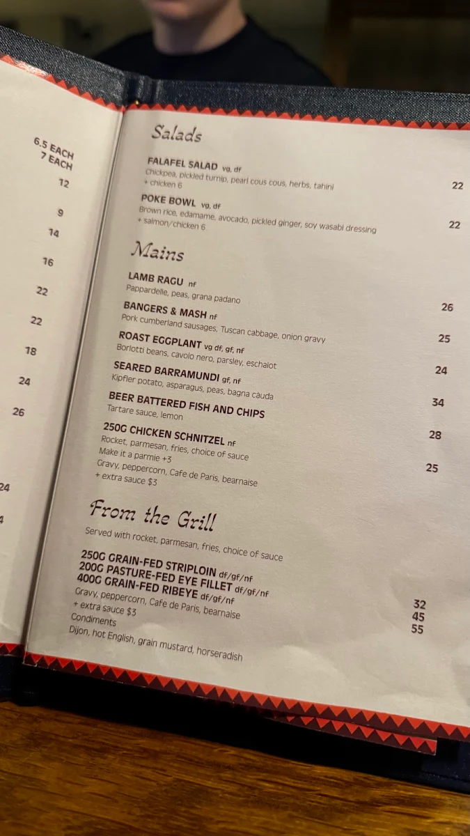 Menu, The Clock