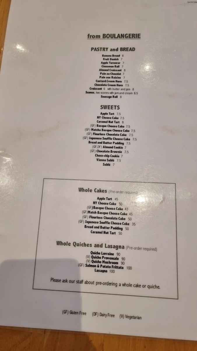 Menu, Chezest Cafe