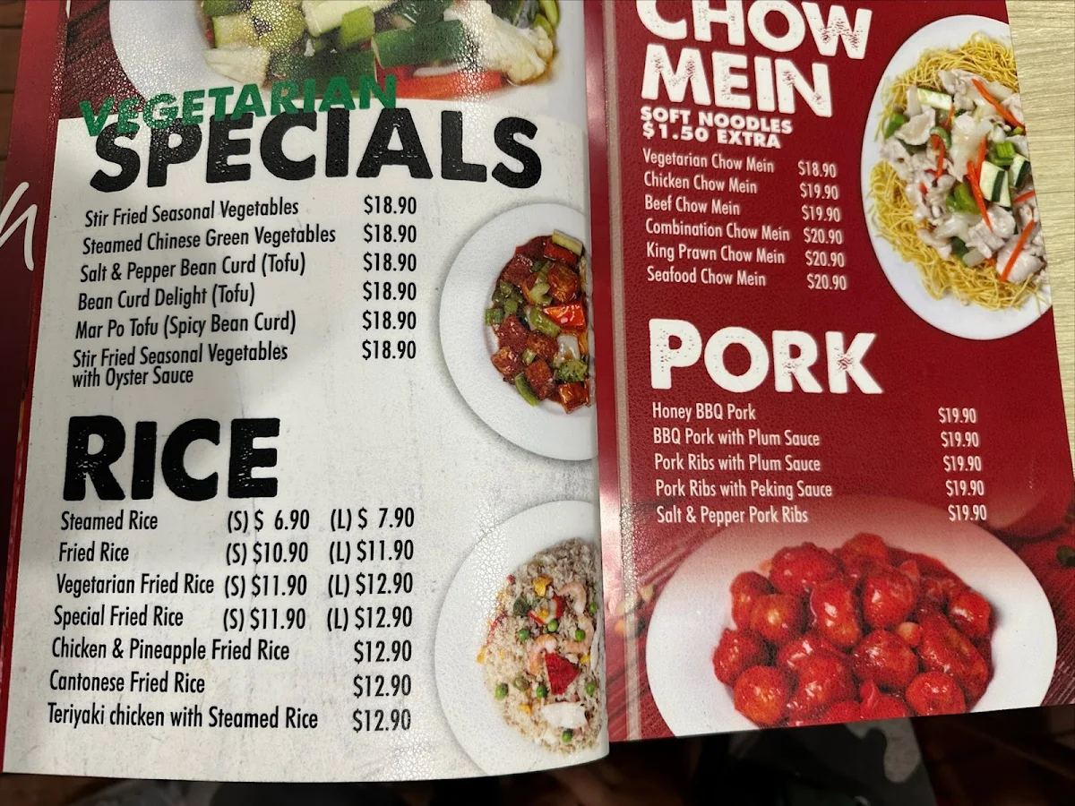Menu, Mandarin Oxenford Restaurant