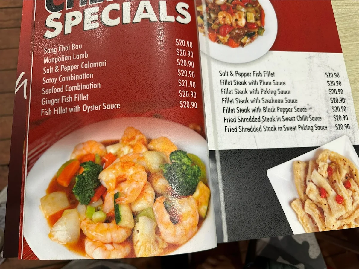 Menu, Mandarin Oxenford Restaurant