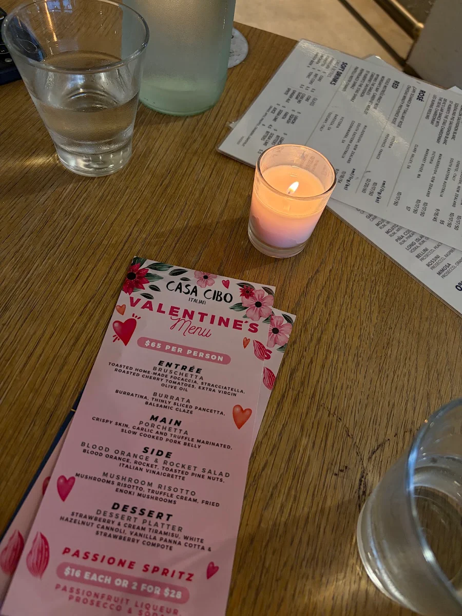 Menu, Casa Cibo