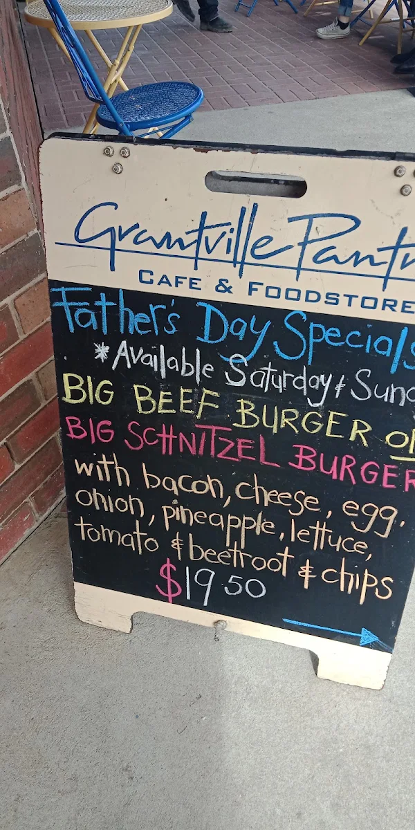Menu, Grantville Pantry