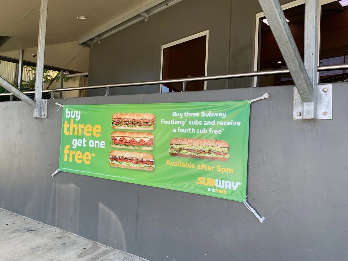 Menu, Subway