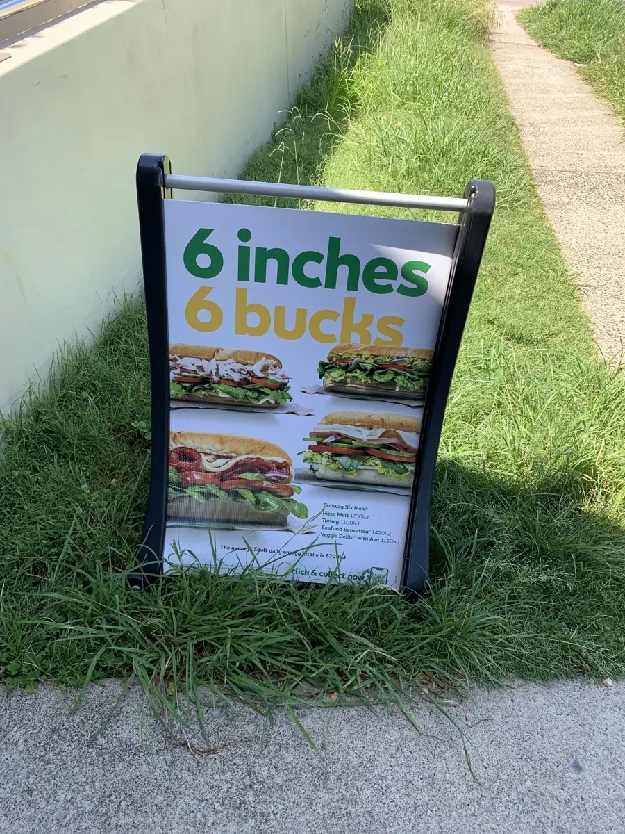 Menu, Subway