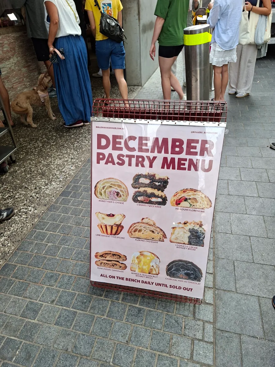 Menu, Rollers Bakehouse