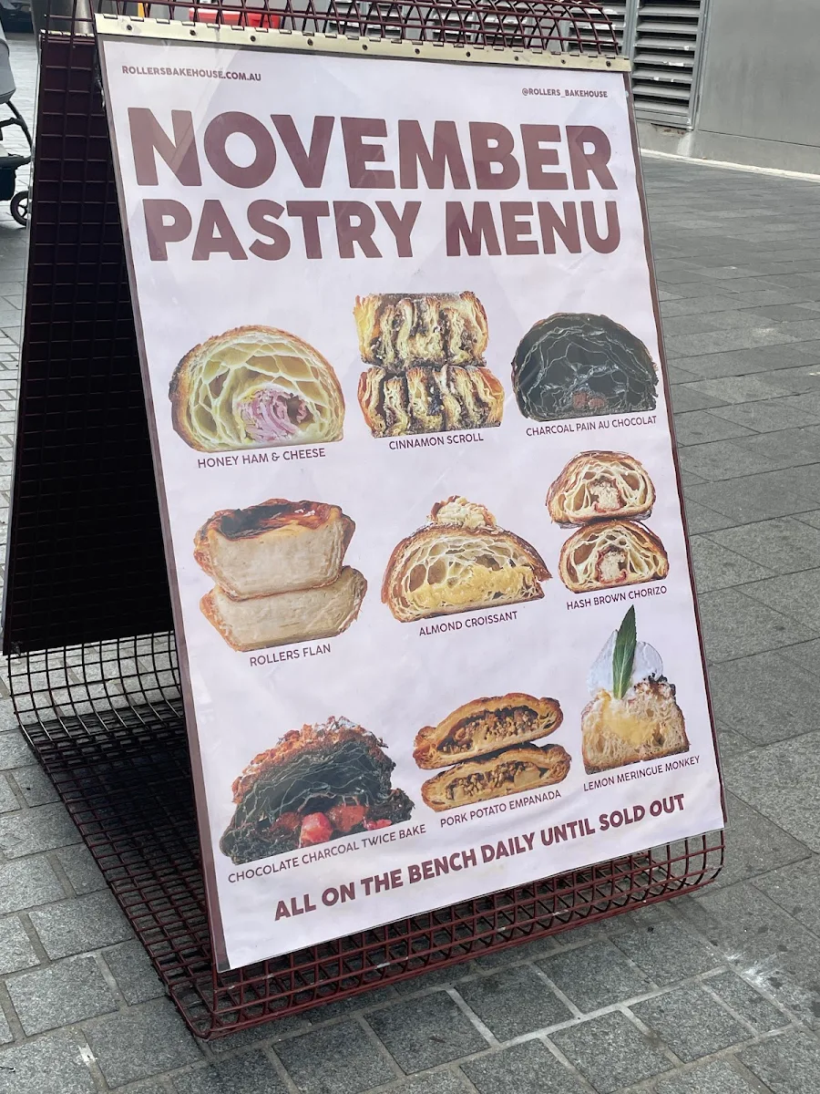 Menu, Rollers Bakehouse