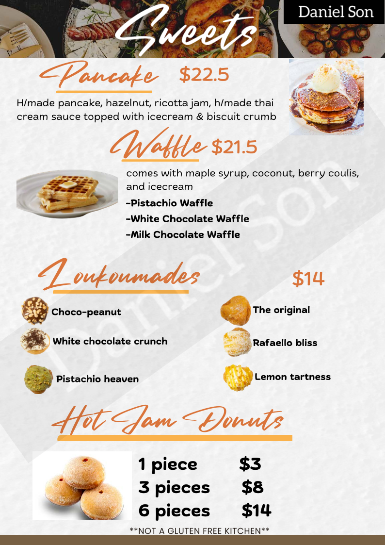Menu, Daniel Son Murrumbeena