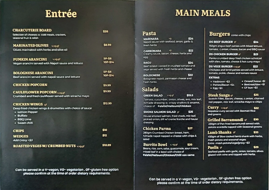 Menu, Daniel Son Murrumbeena