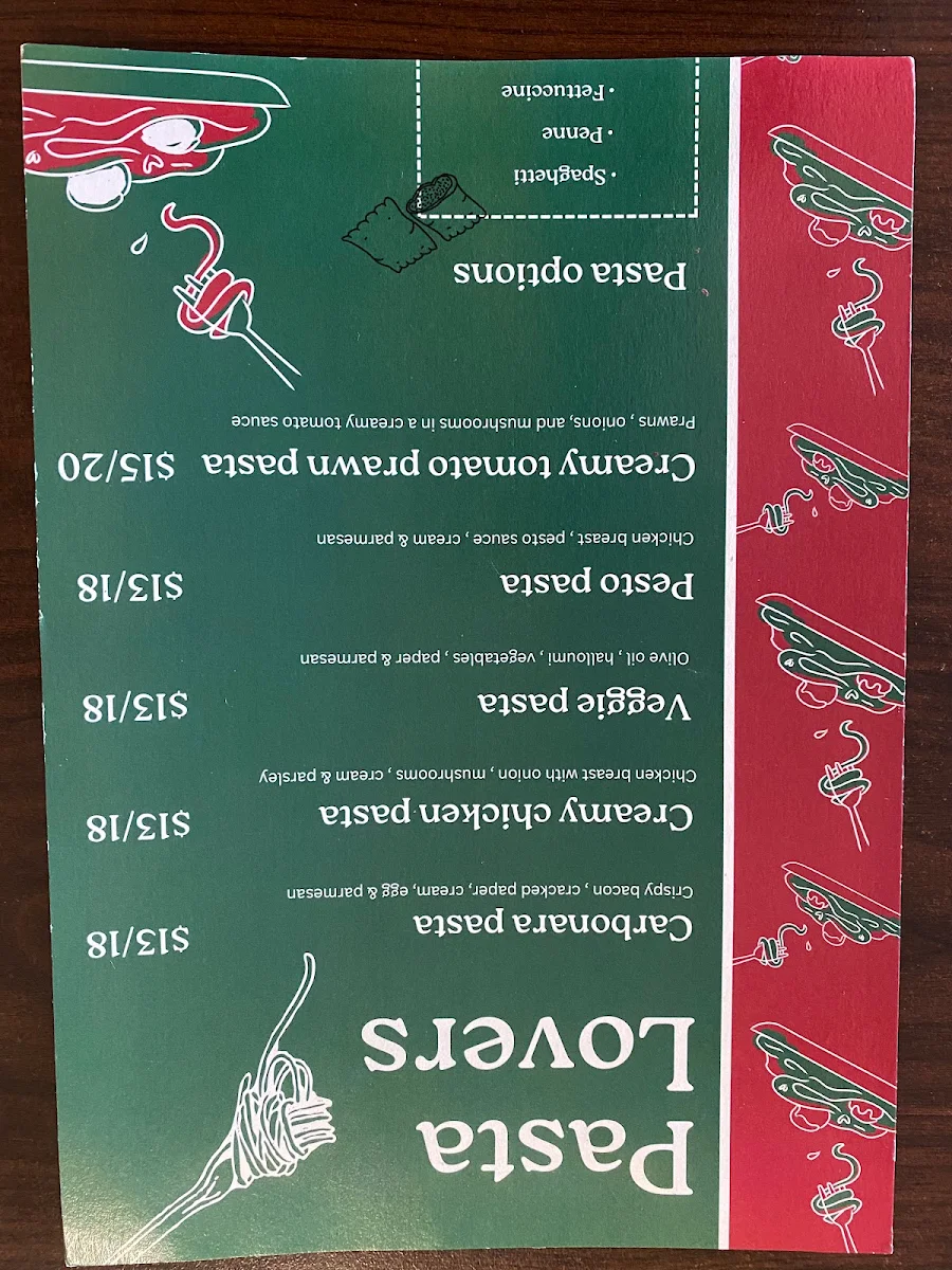 Menu, Honey Cafe & Restaurant