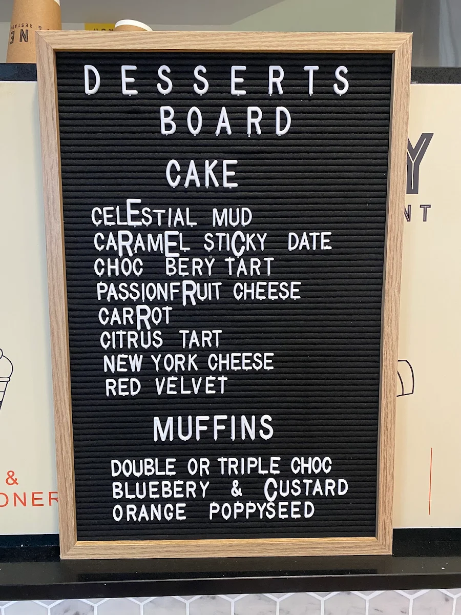 Menu, Honey Cafe & Restaurant