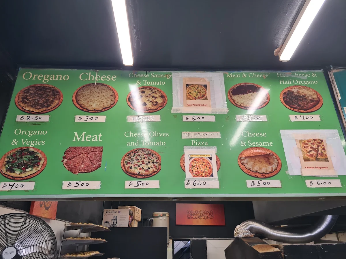Menu, Abou Cham Bakery