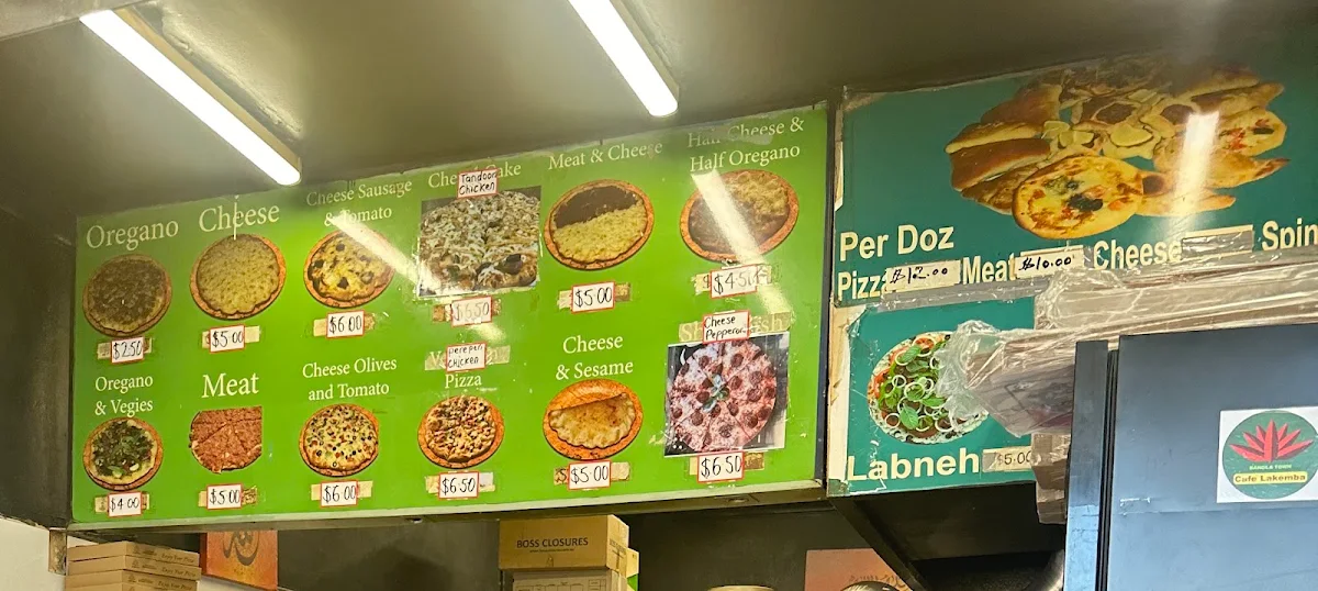 Menu, Abou Cham Bakery